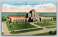 Water Purification Plant, Lake Park Milwaukee Wisconsin WI VINTAGE Postcard picture