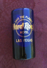 Hard Rock Hotel Shot Glass Las Vegas CLOSED Cobalt Blue Tall 3