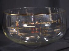 Vtg West Virginia Glass Bowl Wedding Anniversary Serving Punch 9.5