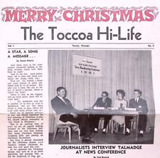 1961 GEORGIA TOCCOA HIGH SCHOOL NEWSPAPER HI-LIFE CHRISTMAS 1961 VOL 1 NO 2 Z598 picture