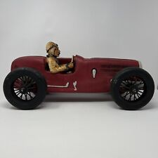Rare Vintage Bugatti Large Racing Sport Car Classic Model Sculpture with Driver picture