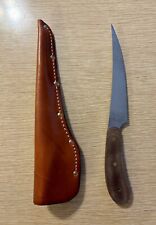 Fillet Knife Custom Handmade Stainless Steel Blade & Leather Sheath. picture