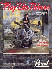 1987 Print Ad of Pearl Export Series DRUM-X Drum Kit w Jon Farriss of INXS picture