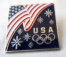 USA Olympic Pin Rings American Flag Snowflakes Lapel Souvenir picture