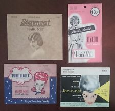 1930s-60s Vintage Hair Net Lot (Protectanet, Stayneat, Jac-o-Net & Lovely Lady) picture