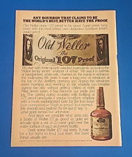 1980 Old Weller the Original 107 Proof Bourbon Vintage 1980's Print Ad picture