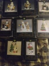 John Deere Holiday Snowman 2nd Through 9th Series Set In Box picture