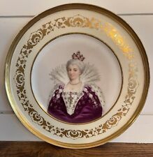 French Porcelain Portrait Cabinet Plate-Queen Catherine de Medici-Circa 1774 picture