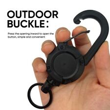 1 Pack Retractable Tactical Key Chain Reel Holder Heavy Duty Cord Carabiner picture