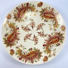 VTG NEW LENOX BURNISHED AMBER SHALLOW DISH SERVING PLATTER PAISLEY CHINA picture