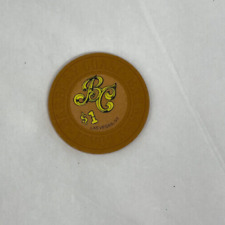 BARBARY COAST Las Vegas $1 Casino Chip 1980s issue Brown picture