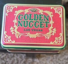 Vintage Golden Nugget Las Vegas Casino Green Playing Cards in Metal Tin picture