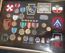 Vintage VIETNAM US Military Medals Insignia Shadowbox Named ID’d  picture
