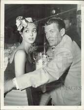 1955 Press Photo Dana Wynter and Richard Egan at Beverly Hilton Hotel event picture