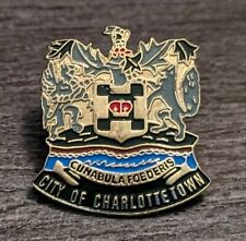 Vintage City of Charlottetown Prince Edward Island Canada Coat Of Arms Lapel Pin picture