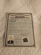 WW II Era 1944 USCG Seaman's Certification Of Identification Port of San... picture