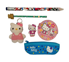 Sanrio Hello Kitty Pencil Pouch Keychain Coin Case Stamp Stationery Lot Of 6 picture