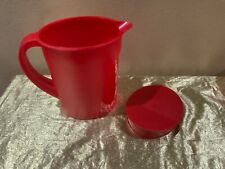 New Tupperware Beautiful Jumbo Expression Pitcher 1 Gallon 3.7L in Red Color picture