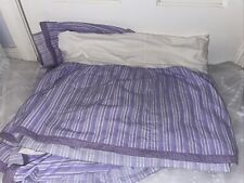 RARE Disney Store Twin Princess Dust Ruffle bed skirt Purple  Stripe picture