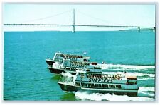 c1950's Shepler's Mackinac Island Ferry Boats Mackinaw City Michigan MI Postcard picture
