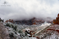 Zion National Park Zion Canyon Landscape Winter Photograph Poster Archival Print picture