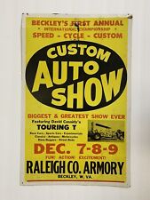 1970s Beckleys First Custom Auto Speed Car Motorcycle Show Poster 22x14 Inch picture