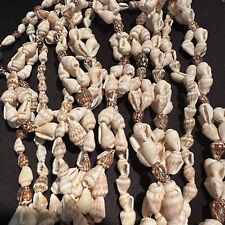 Vintage 4 oz Total of Hawaiian Small Sea Shell Lot of 3 Crafted Necklaces EUC picture