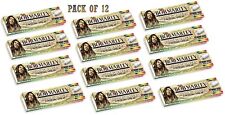 PACK OF 12 BOB MARLEY ORGANIC UNBLEACHED PAPERS KING SIZE WITH TIPS 33 LEAVES picture