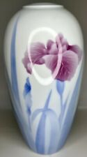 Orchid Lily Floral Vase FUKAGAWA Porcelain Japan  Vintage Pastel Display Piece picture