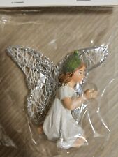 Miniature Fairy Garden - Fairy With Bling Mesh Wings Kneeling Craft Decor  picture