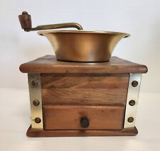 Vintage Wooden Table Top Coffee Grinder  picture