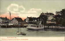 SOUTH BRISTOL ME Ferry Harbor Scene c1905 Postcard picture