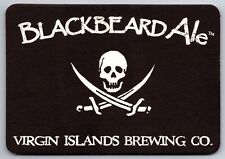 Beer~Blackbeard Ale Virgin Islands Brewing Co~Skull & Swords Logo~Vintage PC picture