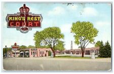 c1940's King's Rest Court Roadside Albuquerque New Mexico NM Unposted Postcard picture