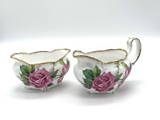 Vintage ROYAL STAFFORD English Bone China BERKLEY ROSE Pattern Cream & Sugar Set picture