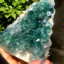 2.38LB NATURAL Green Cube FLUORITE Quartz Crystal Cluster Mineral Specimen picture