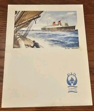 Vintage May 1948 Cunard White Star RMS Queen Elizabeth Ship Dinner Menu picture