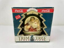 Coca Cola Trim A Tree Collection Christmas Ornament Away Tired Thirsty Face BOX picture