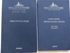 2 Holland & Sherry Savile Row Fabric Sample Books Wool Linen Stripes Plaid 6.5x8 picture