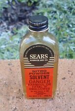 Vintage Sears Roebuck & Company Gun Oil Bottle Nitro Powder Solvent 3/4 Full picture