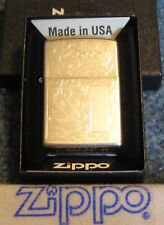 ZIPPO SPRING PRICE FIGHTER Lighter LOGO Flames INITIAL PANEL 29699 New SEALED picture