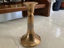 Fraunfelter Ohio Candle Stick Holder 22K Gold Encrusted Courting Couple Antique picture
