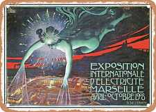 METAL SIGN - 1908 International Electrical Exhibition, Marseille Vintage Ad picture