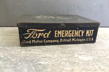 Ford Emergency Kit 1920s Model T Tee Metal Tin Box Car Auto Accessory Empty picture