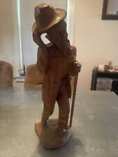 Hand Carved Statue Of Mountain Man Carving Figure Old Antique Vintage picture