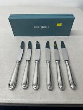 Christofle Perles 2 Stainless Steel Dinner Knives (set of 6) #2405009 - NEW picture
