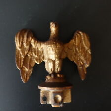 Outstanding Antique Cast Iron Eagle Fence Post Flag Topper Finial Americana  picture