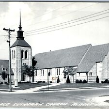 c1950s Albert Lea, MN RPPC Grace Lutheran Church Real Photo Postcard Vtg A105 picture