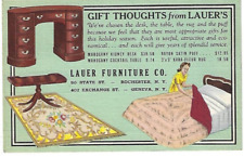Lauer Furniture Co. Rochester NY 1942 Curt Teich Linen Postcard & Geneva NY picture