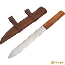 Viking Norse Hip Knife Renaissance Seax Hand Forged with Leather Sheath 18 Inch picture